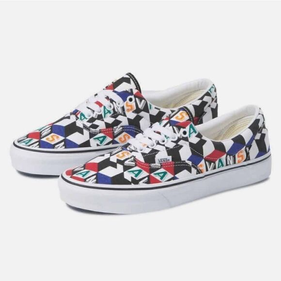 New VANS UA Era Checker Cube Multi / True White Mens 9 - Picture 1 of 11